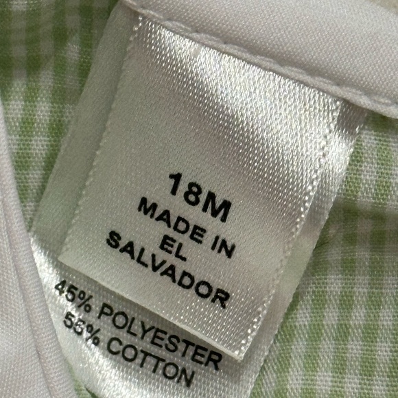 Smocked Green and White Bubble with Pumpkins. - Picture 5 of 5